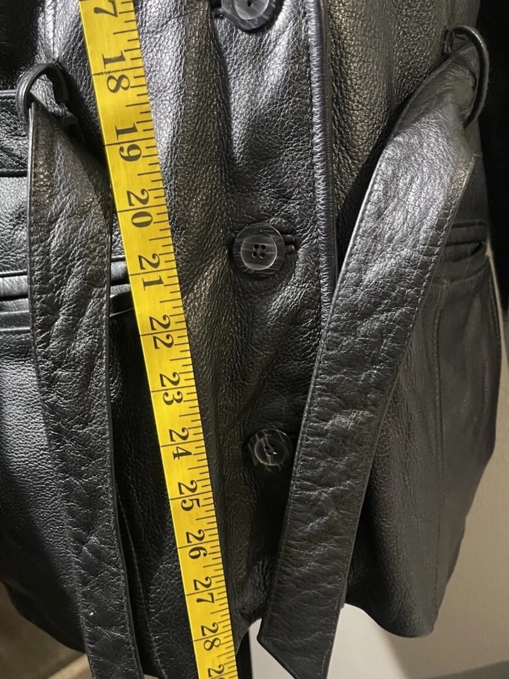 Wilsons Thinsulate Ultra Women Medium Black Leather Jacket Coat Belted Insulated - Picture 10 of 14